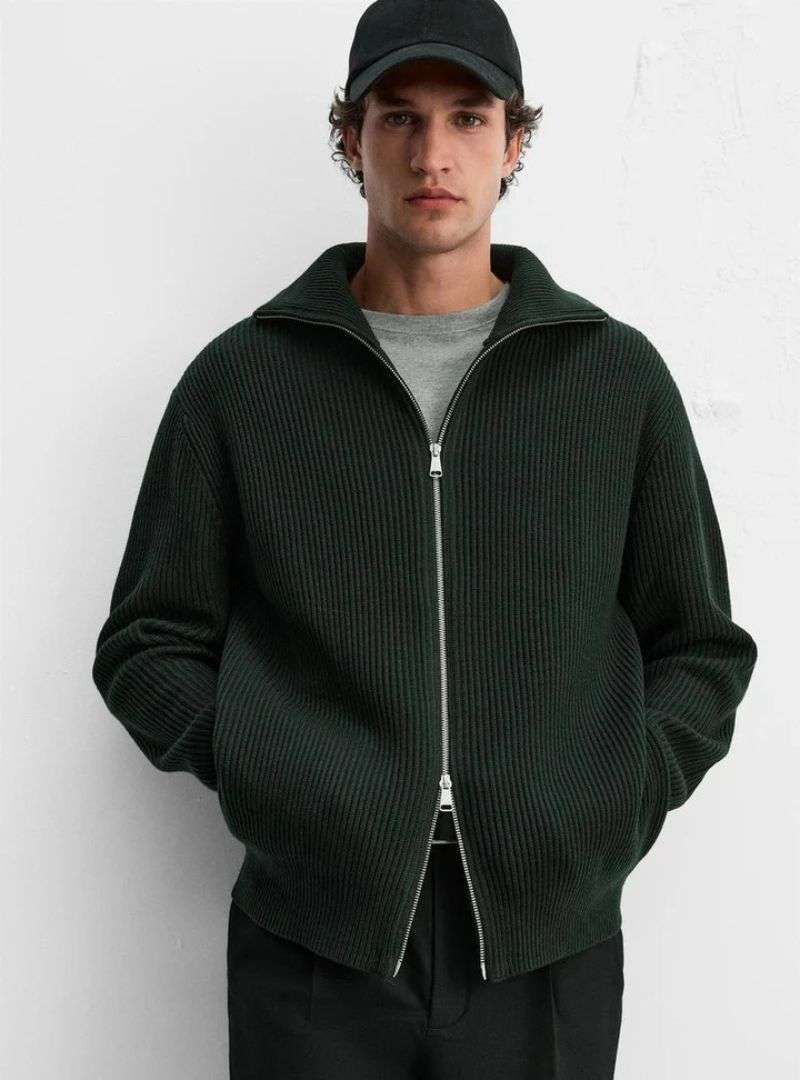 Burgos | Cárdigan con Forro y Cierre de Cremallera